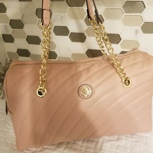 Light pink duffle bag
